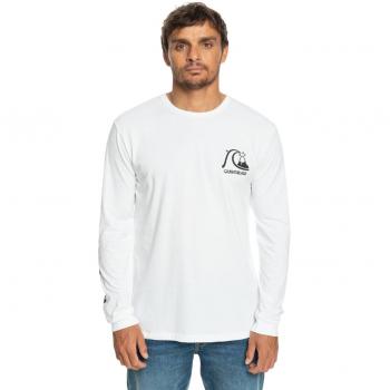 Quiksilver - Camiseta blanca para hombre The Original con logo en el pecho