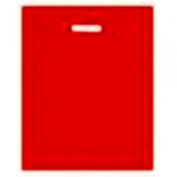 100 Bolsas de asa de color rojo de plástico corte de die de polietileno resistente Carrier - Tamaño Grande