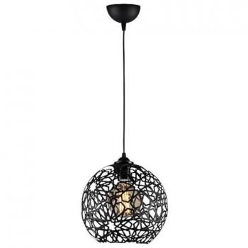 Lámpara de Suspensión Siena, Metal Negro, 25x25x119 cm