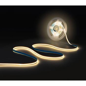 Tira LED COB 24V DC - Monocolor - Corte libre - 11W/m - 8mm - IP20 - Rollo de 5 metros - Blanco cálido
