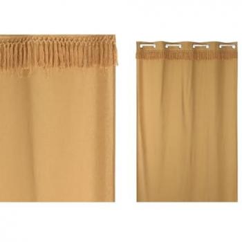 Cortina Home Esprit Mostaza con Flecos 140 x 260 cm
