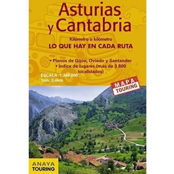 Mapa de carreteras Asturias y Cantabria