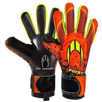 HO Soccer First Superlight Guantes De Portero, Unisex niños, Naranja/Negro/Lima, 5,5