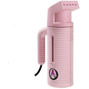 Jiffy Steamer Esteam Pink - Plancha de Viaje pequeña y compacta, Cable 2.5m, 625W, 26cm Alto, Vapor en 1 Minuto, Rosa