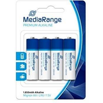MediaRange MRBAT104 Mignon AA|LR6- Pilas alcalinas no recargables 1,5 V, AA, Color Blanco y Azul