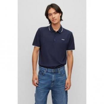 Polo HUGO Dinoso marino para hombre, con tapeta de botones y corte entallado