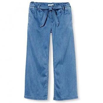 NAME IT Nmfritt Dnmtora 1315 Wide Pant Jeans, Mezclilla Azul Claro, 110 para Niñas