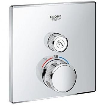 Grohe 29123000 Grohtherm Smartcontrol Termostato con Un Chorro Regulable, Cromo, Cuadrado