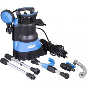 Bomba sumergible para barril de lluvia Güde GFP 5201, 350 W, 5200 l/h, interruptor de flotador ajustable