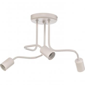 Plafón Lamkur Joiy 3 luces blanco, Lámpara de techo semiempotrable Charlie Multi Arm Blanco 3x E27