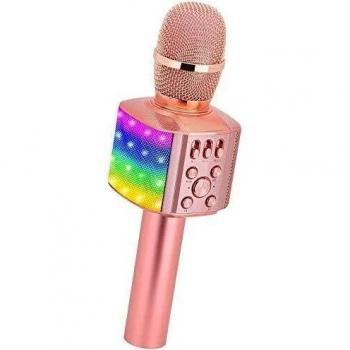 Micrófono de Karaoke Bluetooth,BONAOK Portátil Máquina de Karaoke, Caraoke Microfono Niña, Regalo de cumpleaños, Fiesta, Juguete de Karaoke Viaje para Android/iPhone/iPad/Sony/PC