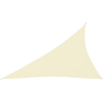 Toldo de vela triangular tela Oxford color crema 3x4x5 m