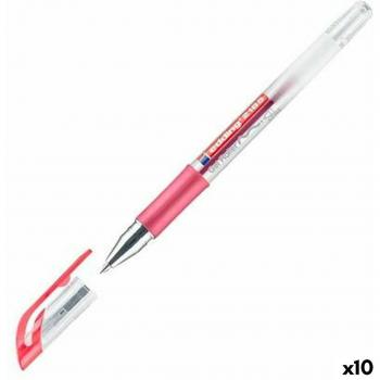 Bolígrafo de gel Edding 0,7 mm Rojo (10 Unidades)