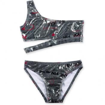 Tuc Tuc Bikini de niña estampado en tejido metalizado Ultimate City Chic