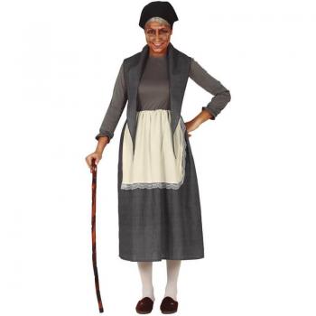 Disfraz de Abuela Gris para mujer