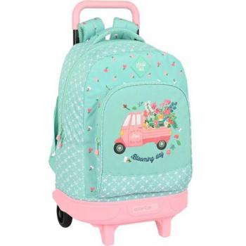 Mochila Grande con Ruedas Compact Extensible Simple Glowlab Pepa - Safta