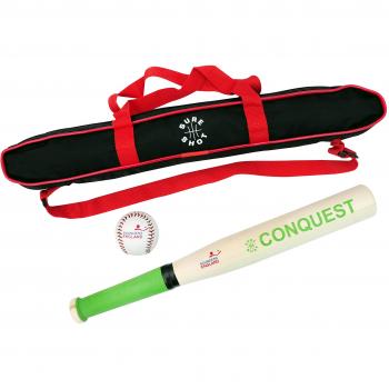 Sure Shot Conquest - Juego de Bate y Pelota de béisbol con Funda, Color Verde