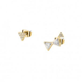 Pendientes de Acero para Mujer Morellato Trilliant Asimétricos con Circonitas y Cristales en Color Amarillo