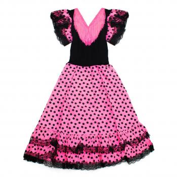 Vestido Flamenco VS-NFLP-LN16 - Elegante diseño en color rosa, Talla 16, tejido de Poliéster