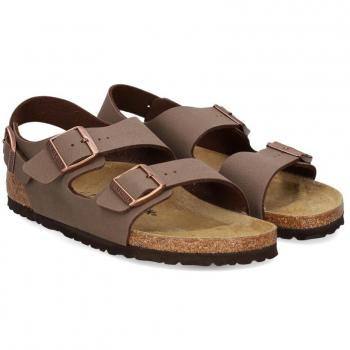 Birkenstock Milano Unisex Ankle Strap Sandals - Color: Mocha, Size 43