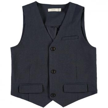 NAME IT Nkmingemann Waistcoat Noos, Chaleco para Niños, Azul