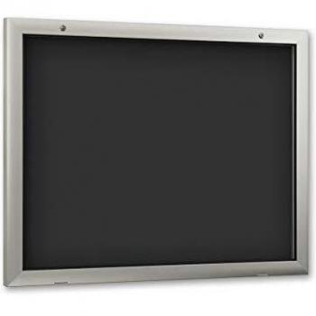 Caja de Exhibición Horizontal para Interiores y Exteriores, 1025x800x43 mm, DIN A1, Aluminio, Vidrio ESG, Fondo Anthracita, Incluye 10 Imánes y 1 Bolsa de