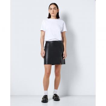 Noisy May Falda Clara Penny Pu - Elegante minifalda de polipiel con abertura en la cintura