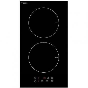 Viesta I2Z - Placa de cocina vitrocéramica de inducción, 2 zonas de cocción, 3500 W potencia total, color negro