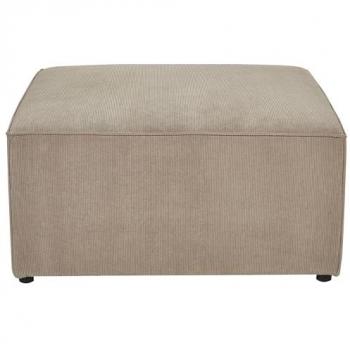 Sofá Modular 3 Plazas Beige Taupe de Pana con Reposapiés Lemvig