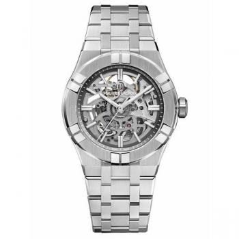Reloj Hombre Maurice Lacroix AI6007-SS002-030-1, movimiento automático, caja de acero inoxidable, esfera negra con índices plateados, cristal de zafiro resistente a arañazos, resistencia al agua hasta
