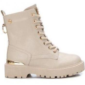 Botines Xti Kids 150583 Beige - Polipiel Militar con Cierre de Cremallera y Materiales Libres de Origen Animal