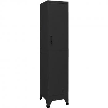 vidaXL Locker Cabinet Black 38x45x180 cm Steel