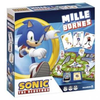 Juego de Mesa Dujardin Mille Bornes Sonic - Ayuda a Sonic a recuperar las 7 Esmeraldas del Caos - Juego Familiar para Niños a Partir de 7 Años