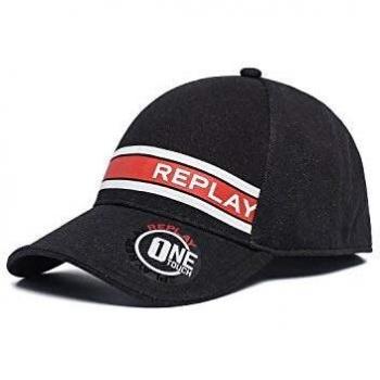 REPLAY Striped Logo Cap Men's Dark Blue