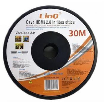 Cable HDMI de Fibra Óptica Ultra HD 4K 30 Metros para TV, Ordenador y Proyector FOC-8K30M