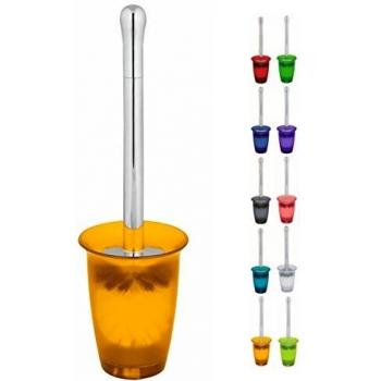 Escobillero de baño Spirella Toronto con soporte, naranja, altura 38.5cm, diámetro 11.5cm, cepillo intercambiable