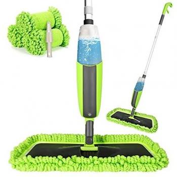 Winpok Spray Mop, Mopa con Pulverizador y Función de Pulverización para una Limpieza Rápida, Mopa con Pulverizador, Limpiador con Depósito de Agua y 2 Fundas de Microfibra