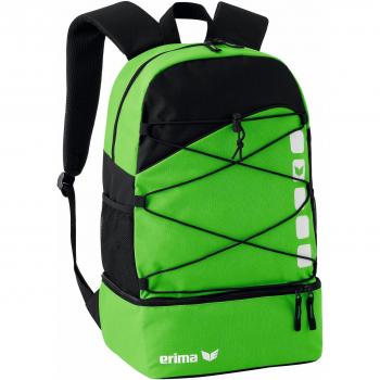 Erima GmbH 723422 Mochila Multifunción con Compartimento Inferior, Verde/Negro, 1