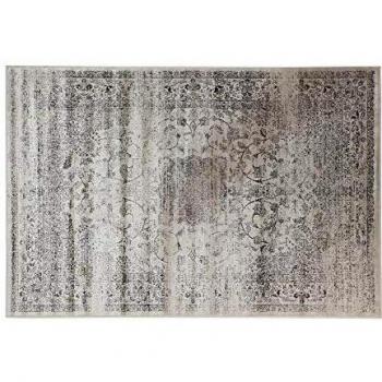 Lastdeco Alfombra Salon Rectangular Mediana Estilo Clasico. Viscosa. Calidad y Diseño. Comedor Dormitorio. Colección Cyliane. Gris. 0.5 x 160 x 225 cm