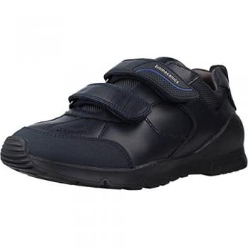 Zapatillas Colegiales Biomecanics 211103 - Piel Auténtica, Transpirables, Doble Cierre Adherente, Modelo Marino, Talla 34