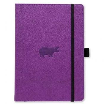 Dingbats Wildlife A5+ Cuaderno Notebook PU Cuero, Papel 100gsm Crema MicroPerforado, Bolsillo Interior, Cierre Elástico, Titular de la Pluma, Marcador