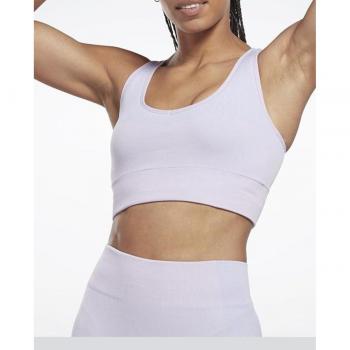 Reebok Top de mujer Seamless Sports Bra Lila XS