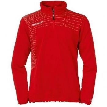 uhlsport Pullover Match 1/4 Zip Top - Sudadera de fútbol para Mujer, Color Rojo/Blanco, Talla XS