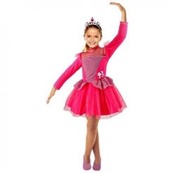 Disfraz de Princesa Ballerina Barbie para Niñas de 3-4 Años (90 cm) - Vestido, Zapatos y Tiara
