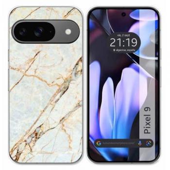 Funda de Silicona para Google Pixel 9 5G con diseño Mármol y 13 Dibujos