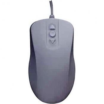Cherry Active Key AK-PMH12 Disinfectable Wired Hygiene Mouse, 3 Buttons Scroll Wheel Emulation, IP68 Full Sealing, 5 Buttons, Optical, White