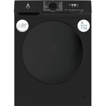 Lavadora Alpha Titan Elite-7, Eficiencia A, Negro Brillo, Digital Smart Inverter, 1200rpm, 7kg, Alta Gama