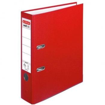 Carpeta de cartón A4 Herlitz maX.file protect roja, ancho del lomo: 80 mm