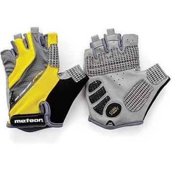 Meteor de gel bicicleta guantes gx41, primavera/verano, Unisex, color Grau/Gelb, tamaño XL