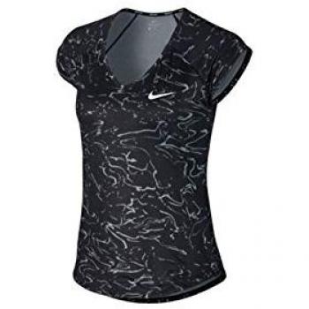 nike W Nkct Pure SS PR Camiseta de Manga Corta, Mujer, Negro /
